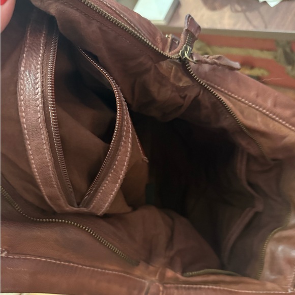 Latico Colin  Brown Studded Leather Shoulder Bag - Picture 5 of 6